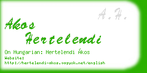 akos hertelendi business card